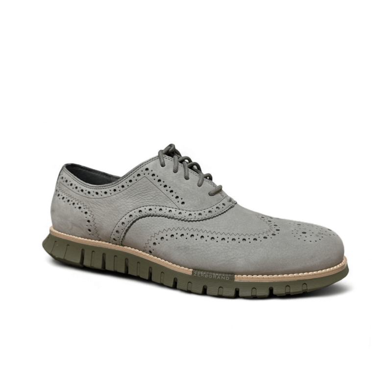 Cole Haan Men's ZEROGRAND Remastered Wingtip - Sea Stone Nubuck