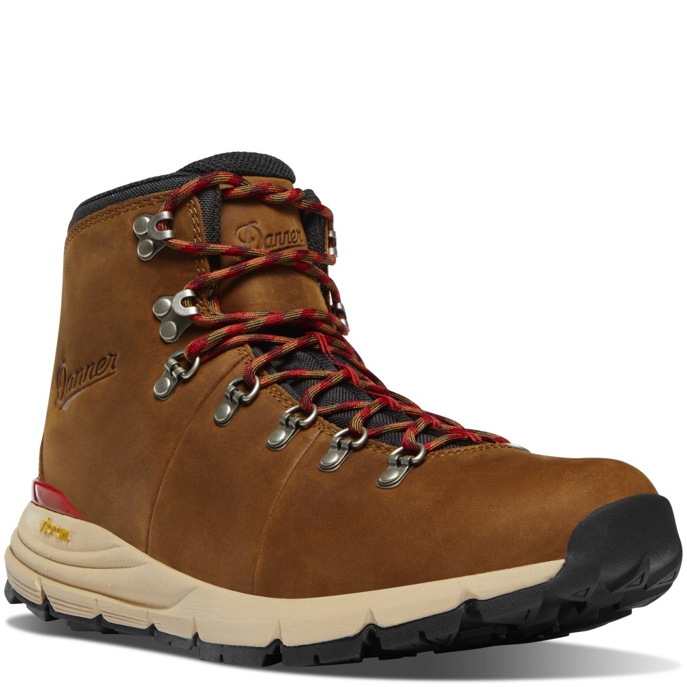 Seliga ShoesDanner Men's Mountain 600 Leaf GTX - Grizzly Brown/Rhodo Red