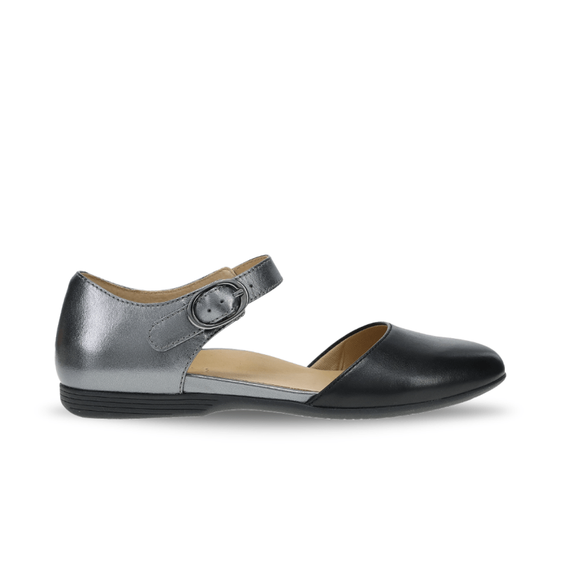 Dansko Women's Liv - Black/Pewter Metallic Nappa
