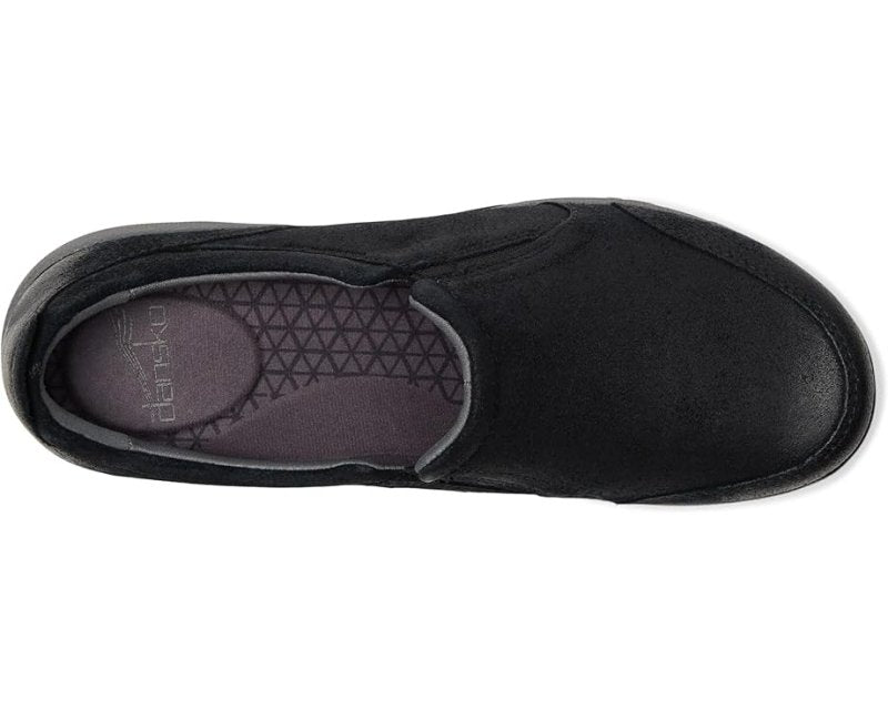 Dansko Women's Pippy - Black Waterproof Burnished Suede