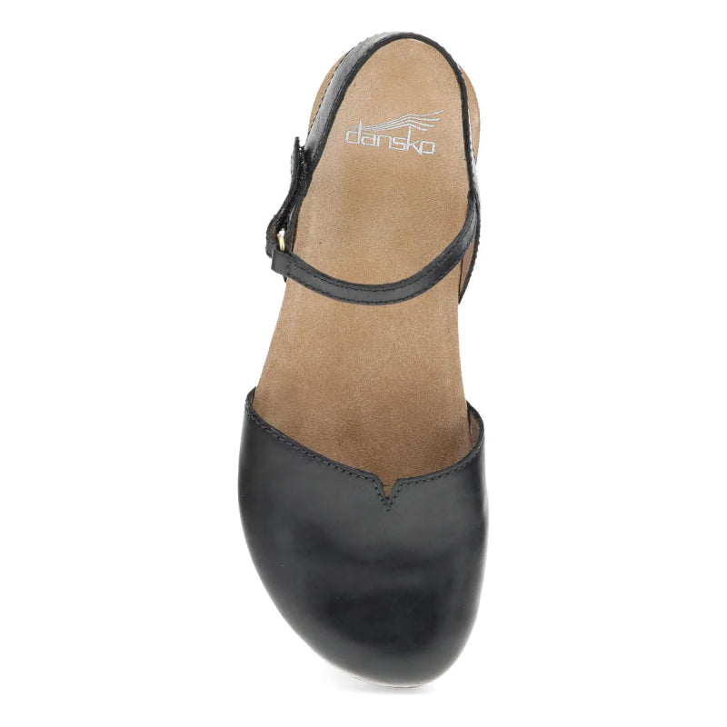 Dansko Women's Rowan Wide - Black Waxy Burnished