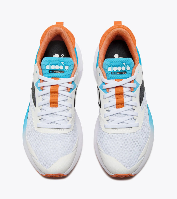 Seliga ShoesDiadora Men's Mythos Blueshield Vigore 3 - White/Black/Aquarius