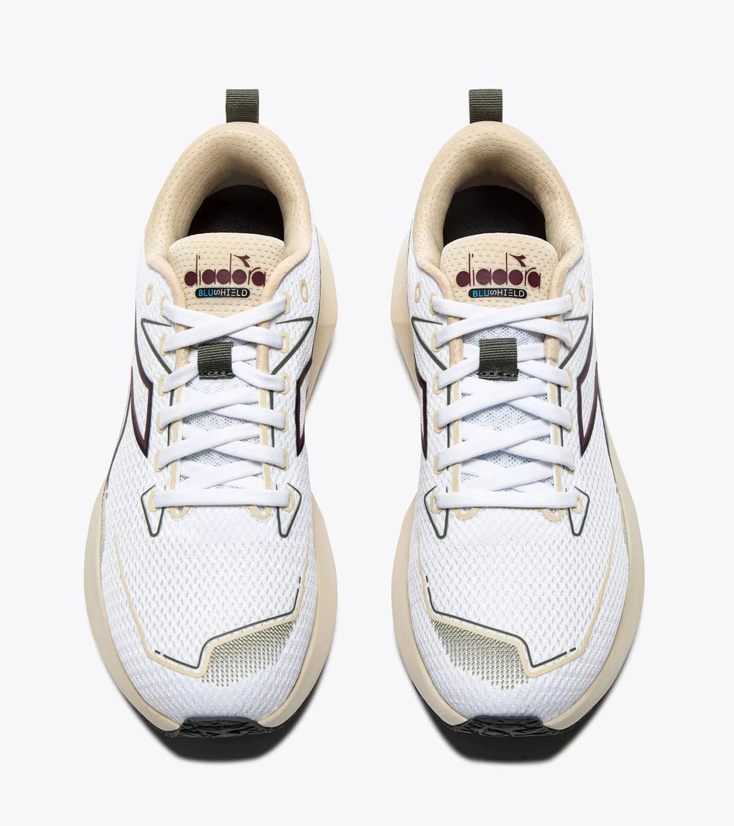 Diadora Men's Mythos Blushield Vigore 4 Running Shoes - White/Turtledove