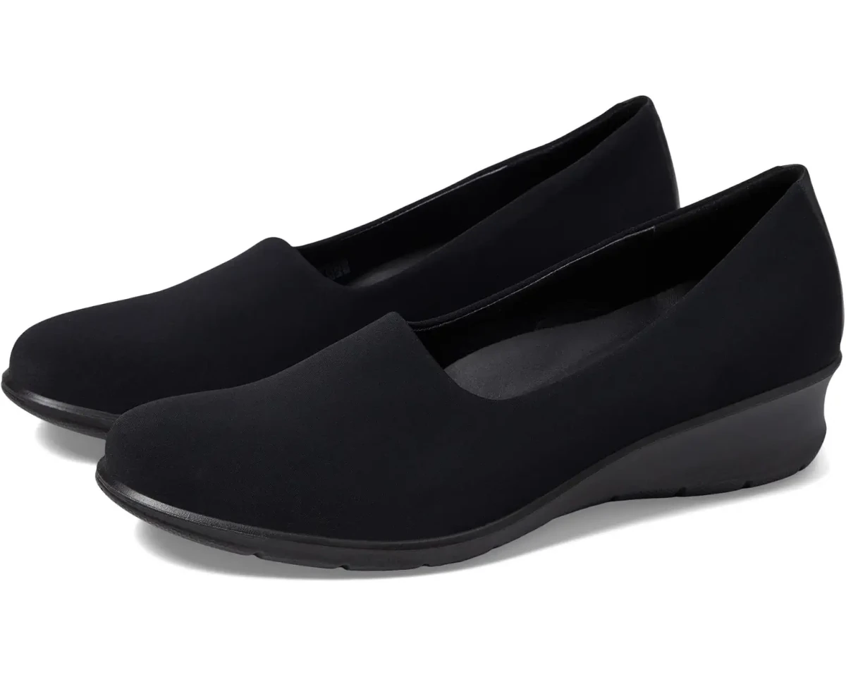 Ecco Women's Felicia Stretch Wedge Slip-On - Black