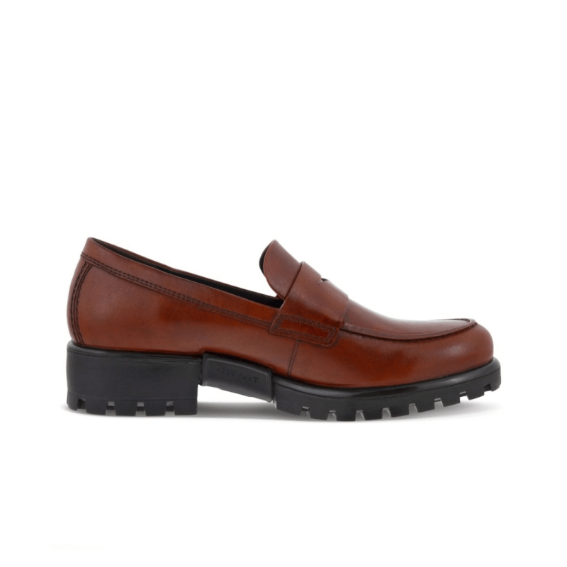 Seliga ShoesEcco Women's Modtray Moc - Toe Penny Loafer - Cognac