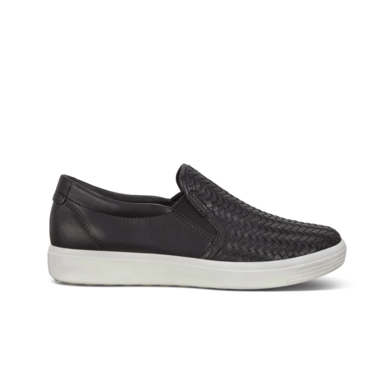Seliga ShoesEcco Women's Soft 7 Woven Slip - On - Black