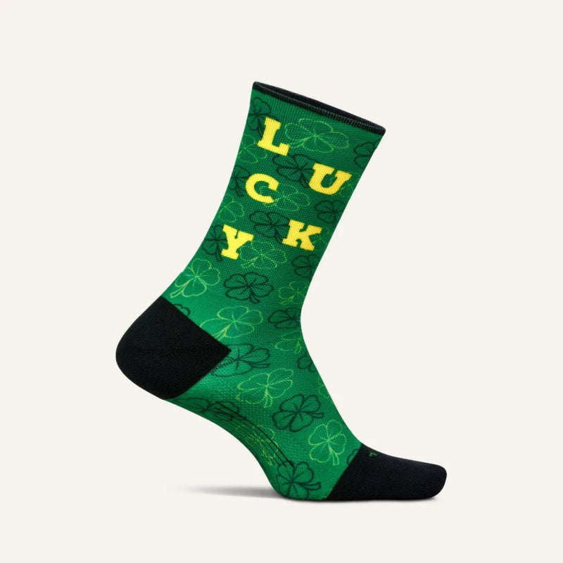 Seliga ShoesFeetures Elite Light Cushion Mini Crew Socks St. Patrick's Day - My Lucky Socks