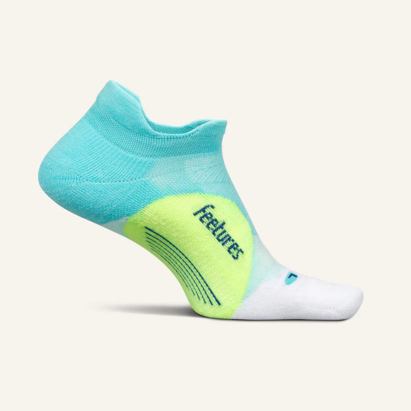 Seliga ShoesFeetures Elite Light Cushion No Show Tab Socks - Aqua Surf
