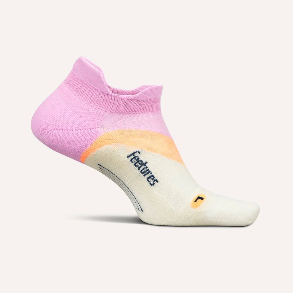 Feetures Elite Light Cushion No Show Tab Socks - Pink Citrus