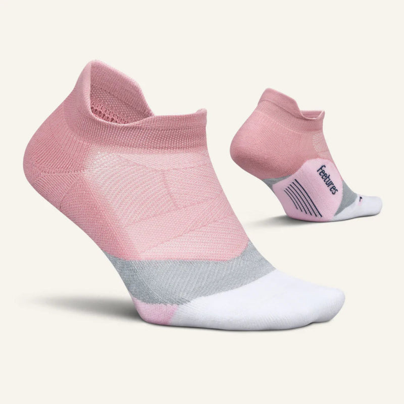 Feetures Elite Light Cushion No Show Tab Socks - Pink Orchard