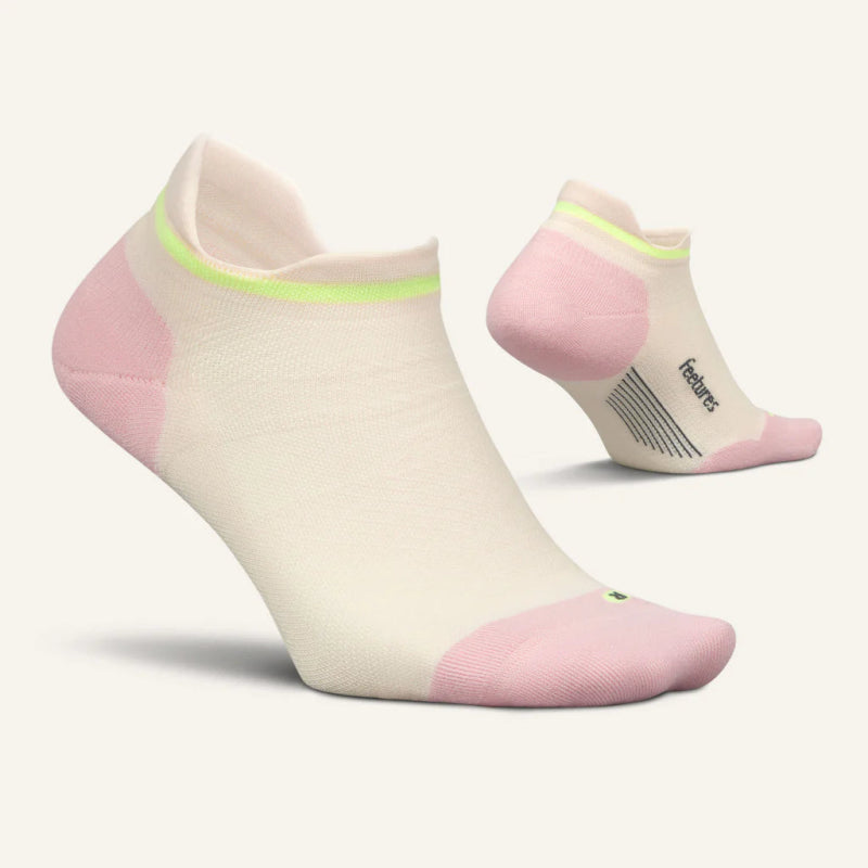 Feetures Elite Max Cushion No Show Tab Socks - Sandy Melon