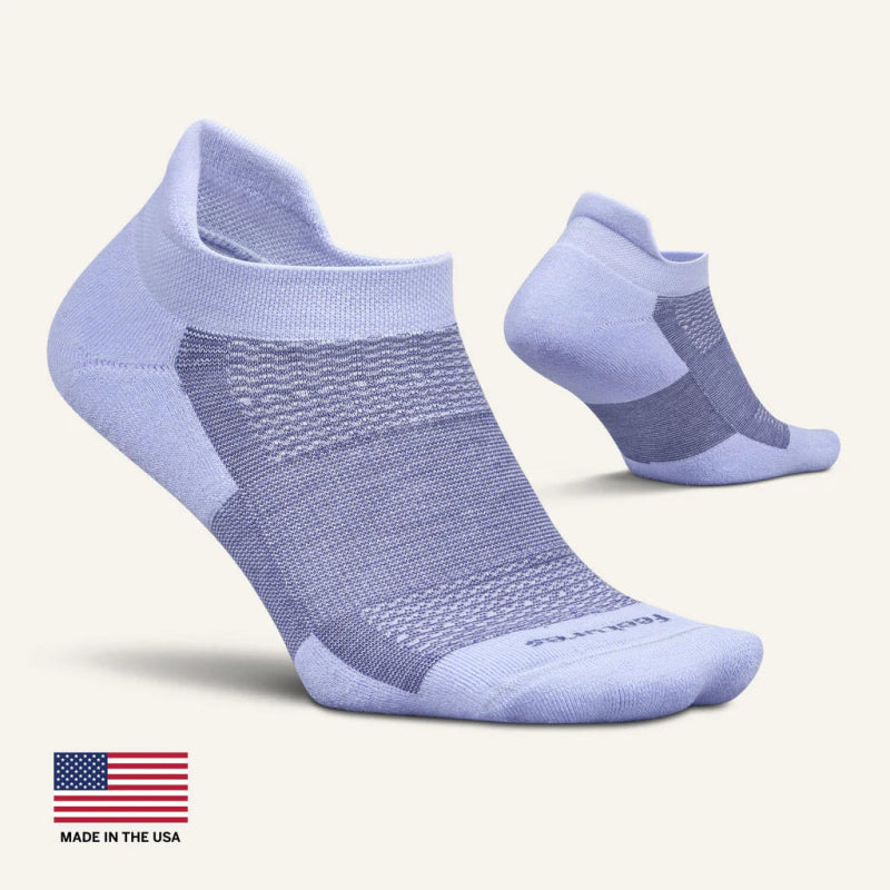 Feetures High Performance Max Cushion No Show Tab Socks - Lavender Tart