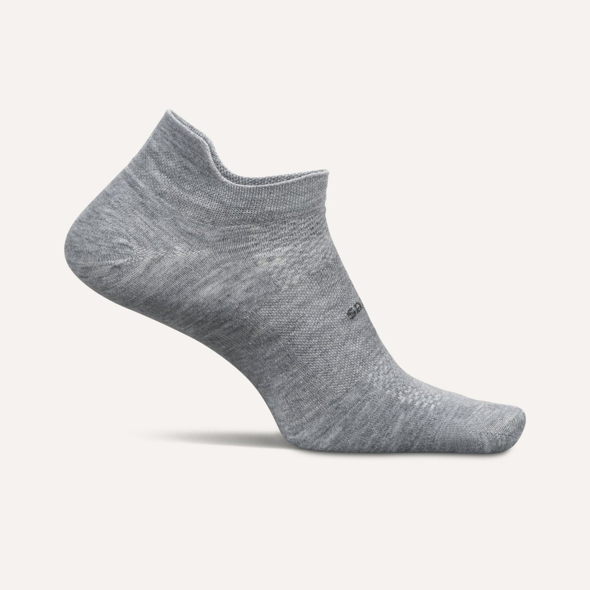 Feetures High Performance Ultra Light No Show Tab Socks - Light Grey