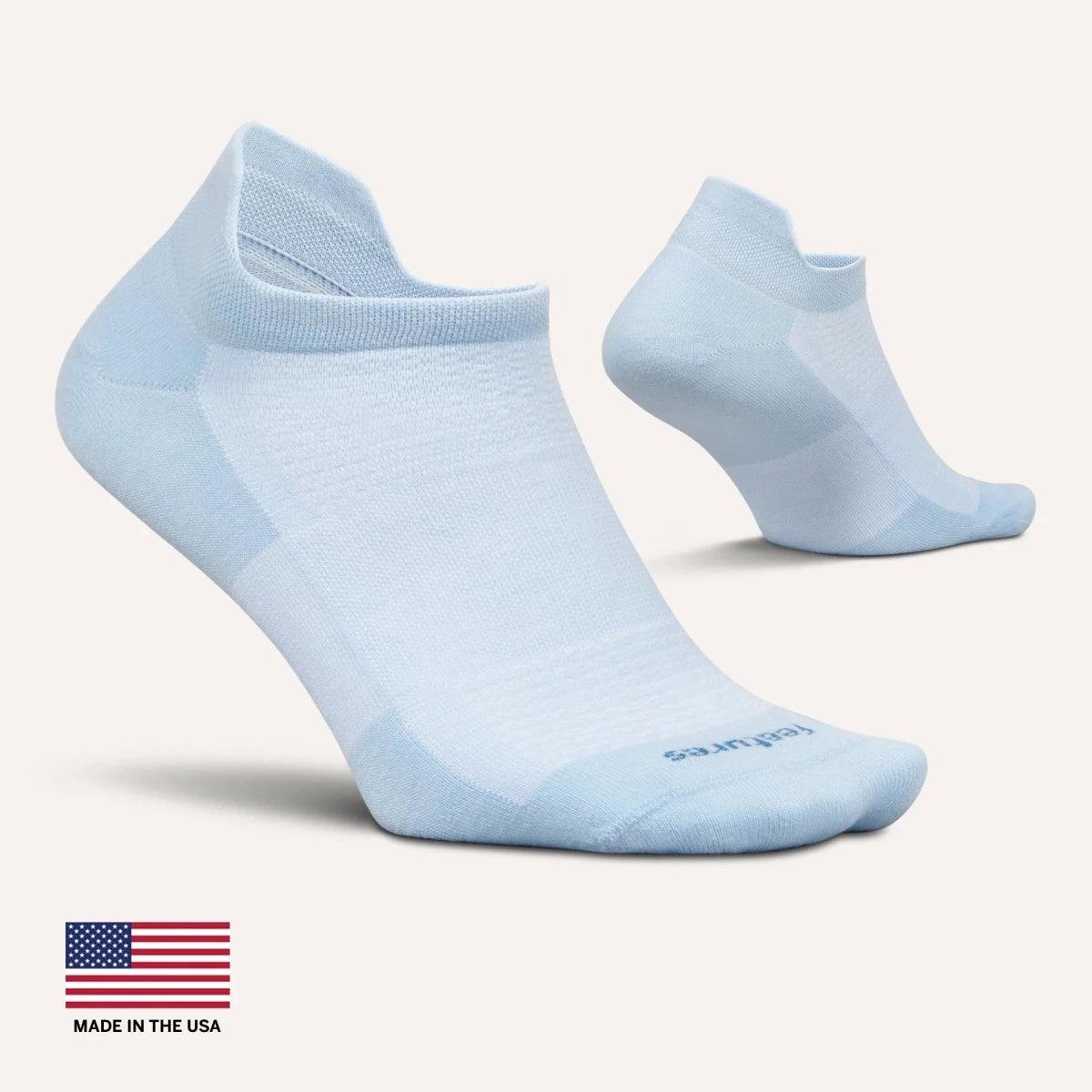 Feetures High Performance Ultra Light No Show Tab Socks - Sea Ice