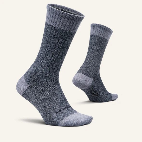 Seliga ShoesFeetures Men’s Everyday Max Cushion Cozy Marl Crew Socks - Gray