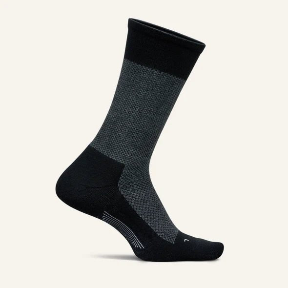 Seliga ShoesFeetures Men’s Everyday Max Cushion Rich Texture Crew Socks - Black