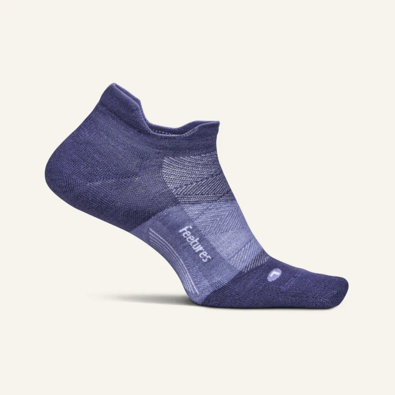 Seliga ShoesFeetures Merino 10 Max Cushion No Show Tab Socks - Aster Bloom