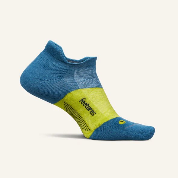 Seliga ShoesFeetures Merino 10 Max Cushion No Show Tab Socks - Elemental Blue