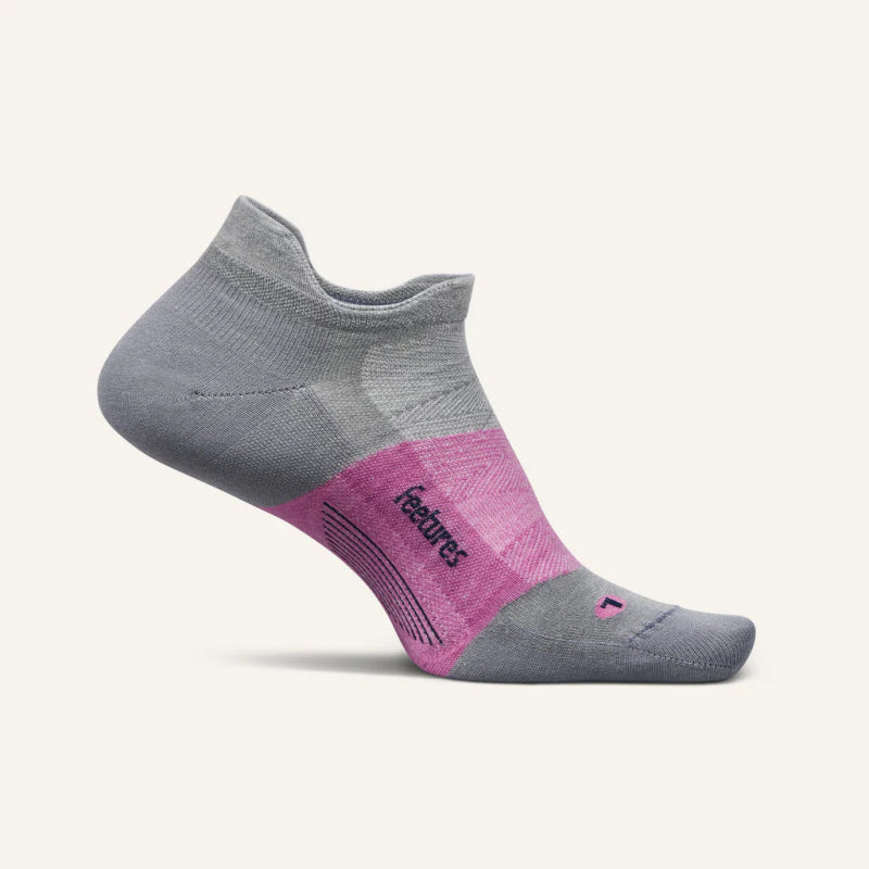 Seliga ShoesFeetures Merino 10 Ultra Light No Show Tab Socks - Amethyst Gray