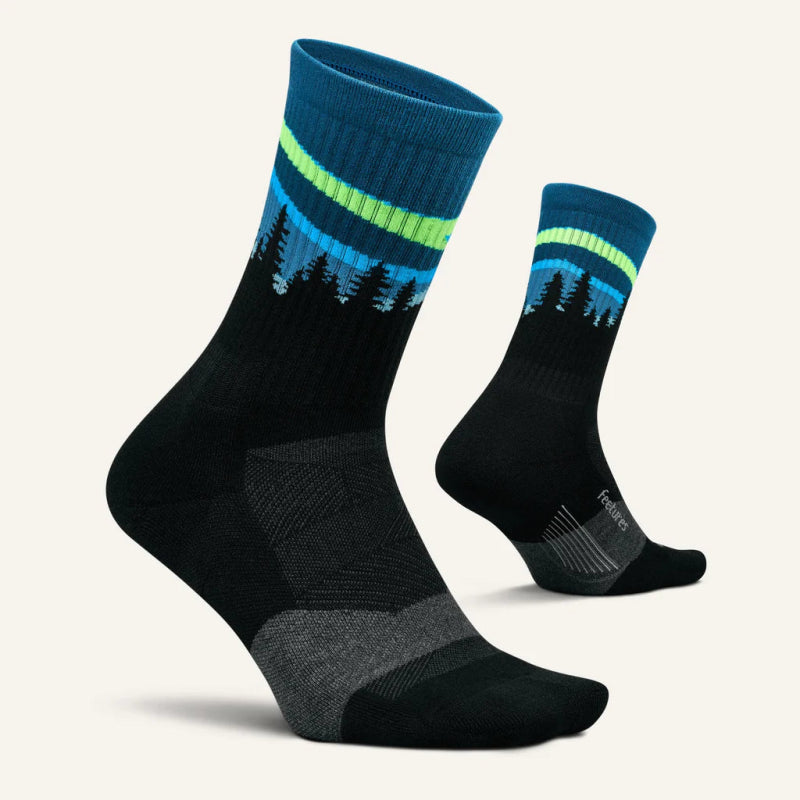 Seliga ShoesFeetures Trail Max Cushion Mini Crew Socks - Blue Aurora