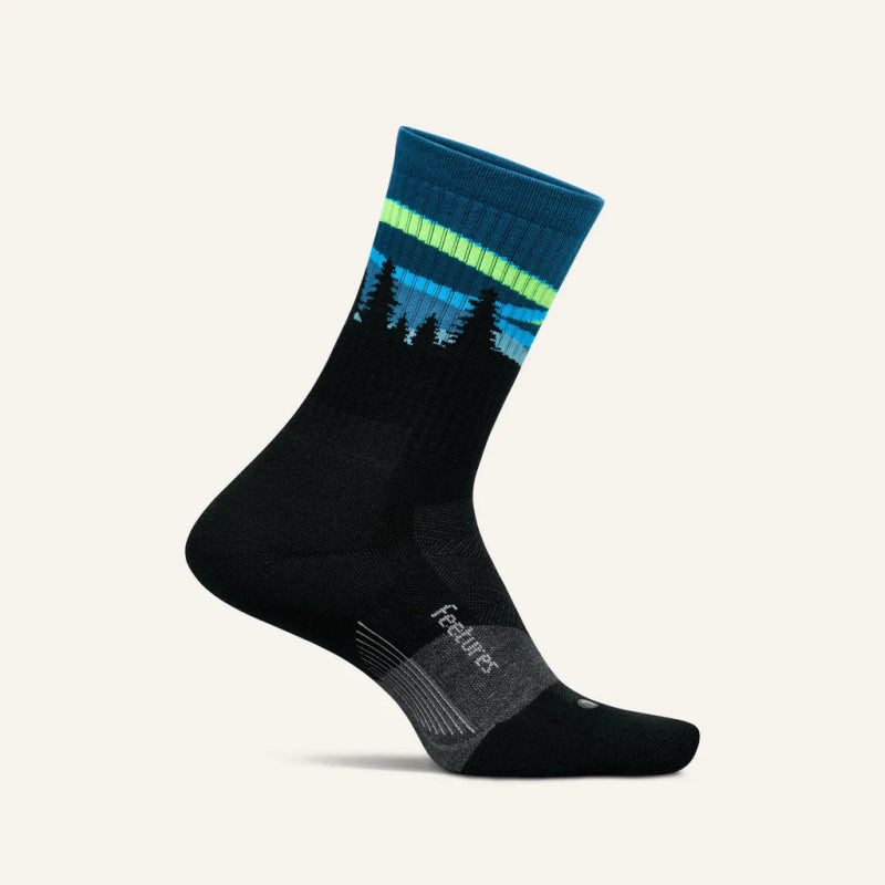 Seliga ShoesFeetures Trail Max Cushion Mini Crew Socks - Blue Aurora
