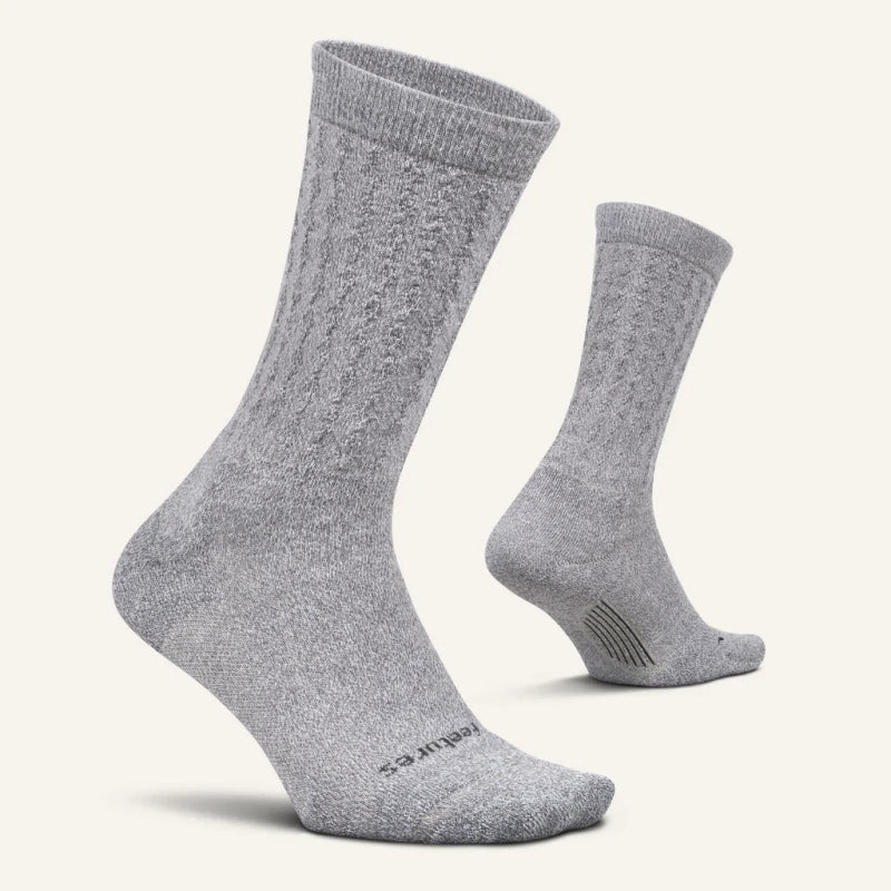 Feetures Women’s Everyday Max Cushion Crew - Plush Heather