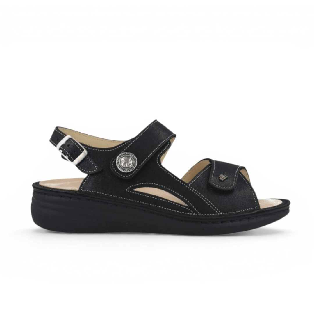 Finn Comfort Women's Barbuda Sandal - Black Brina