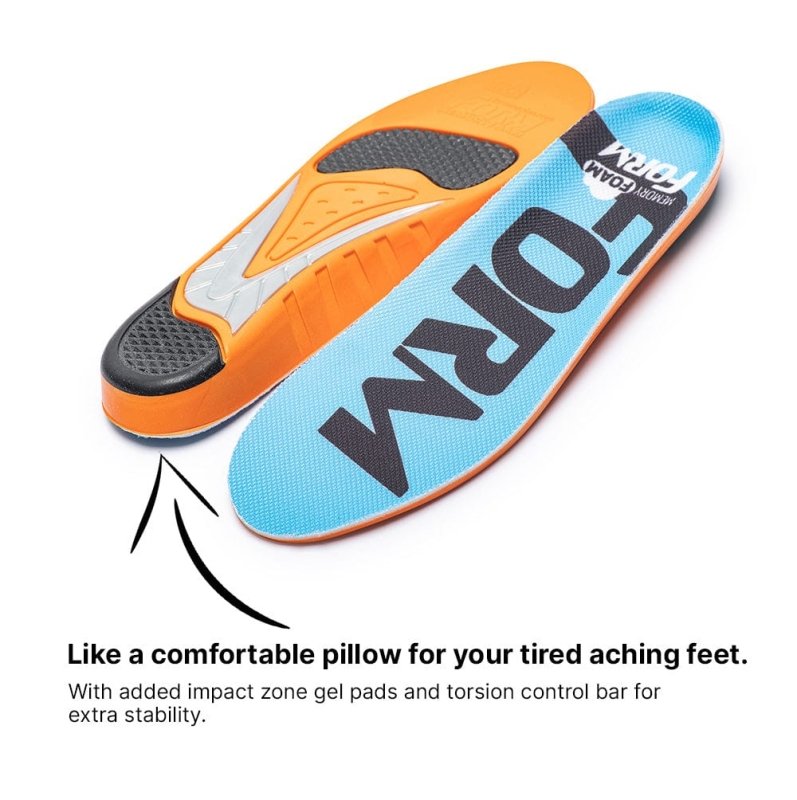 Form Insoles Memory Foam - Anti Fatigue Cushioning