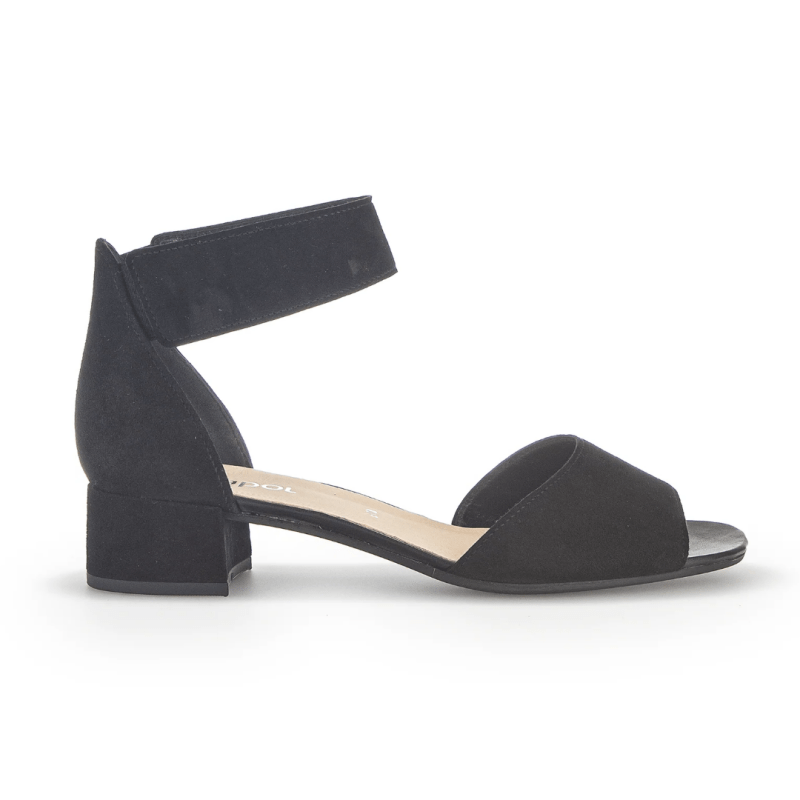 Seliga ShoesGabor Women's 21.740.17 Dress Heel Sandal - Black Suede