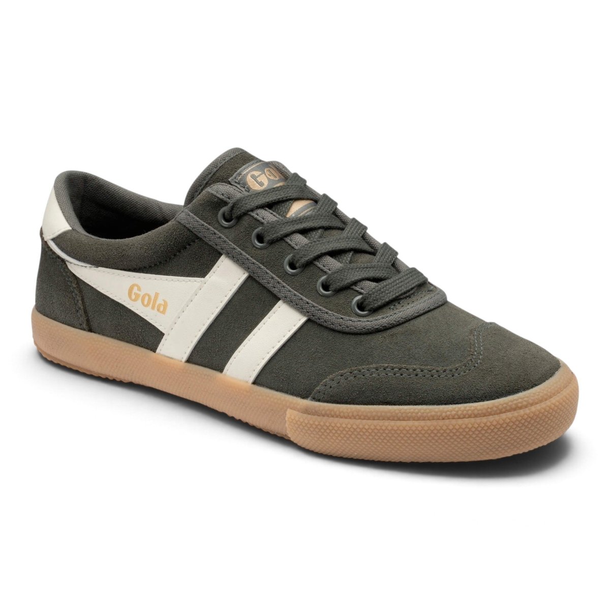 Gola Women's Badminton Suede Sneakers - Conifer/Off White/Gum