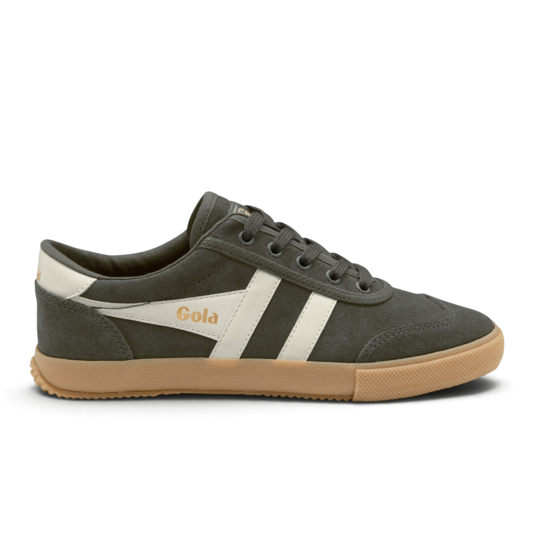 Gola Women's Badminton Suede Sneakers - Conifer/Off White/Gum