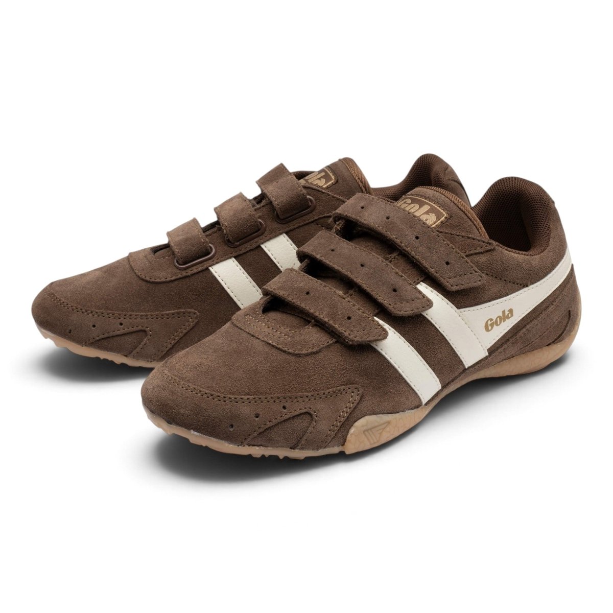 Gola Women's Connect Suede Strap Sneakers - Otter/Off White/Gum