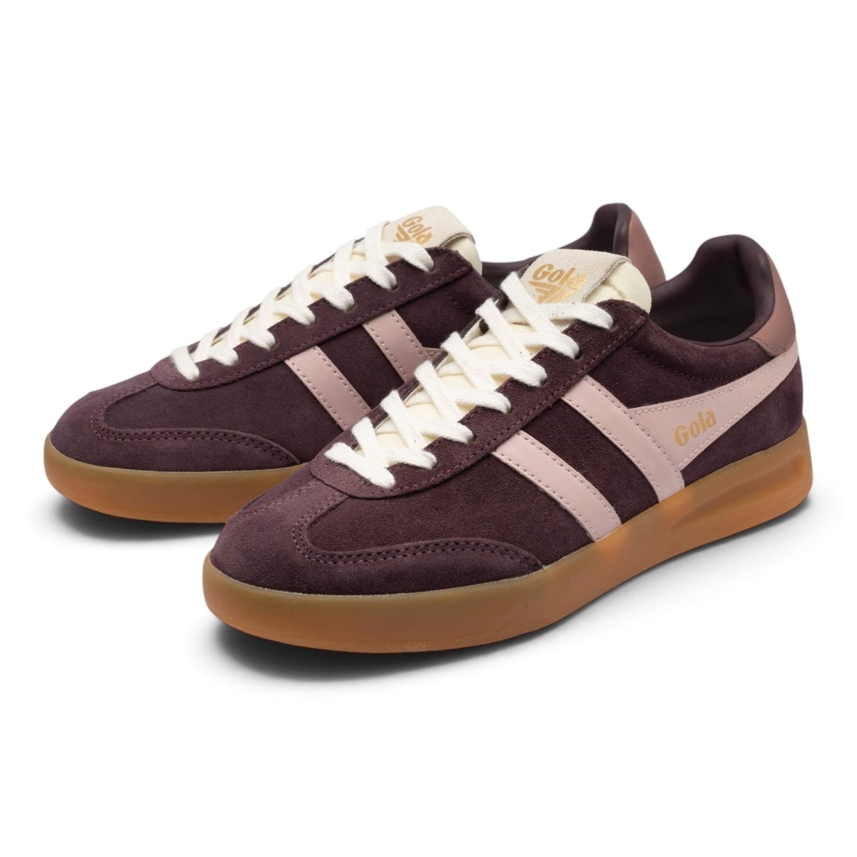 Gola Women's Cyclone Suede Sneakers - Cocoa/Chalk Pink/Brownrose/Gum