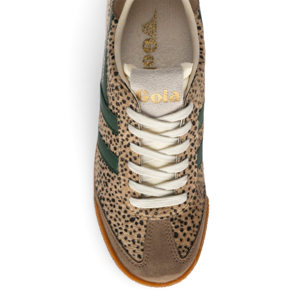 Gola Women's Elan Savanna Sneakers - Tan Cheetah/Tobacco/Evergreen