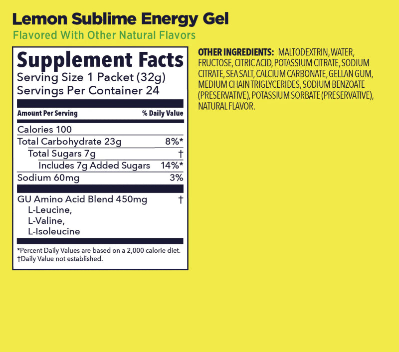 GU Energy Labs Original Energy Gel - Lemon Sublime
