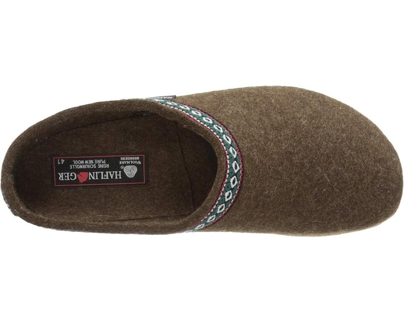 Haflinger GZ Classic Grizzly Clog - Chocolate