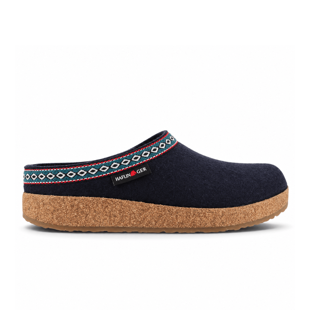 Haflinger GZ Classic Grizzly Clog - Navy