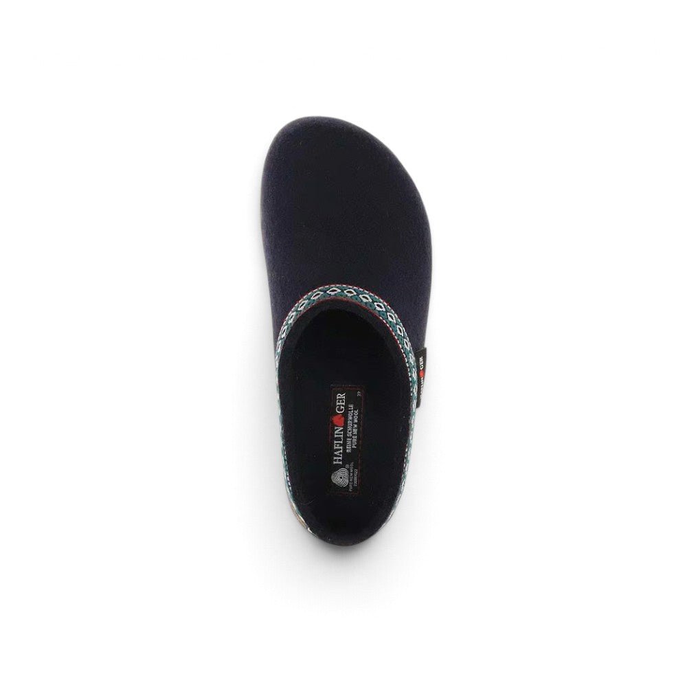 Haflinger GZ Classic Grizzly Clog - Navy