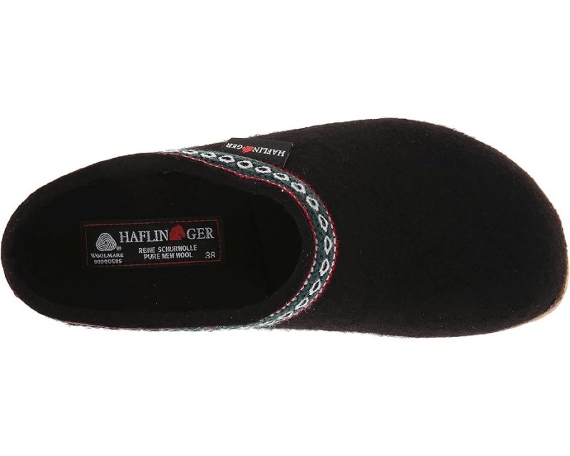 Haflinger GZ Classic Grizzly Clog - Black