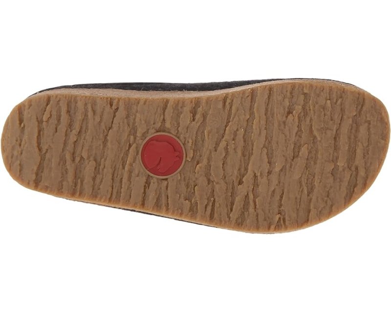 Haflinger GZL Leather Trim Grizzly Clog - Charcoal