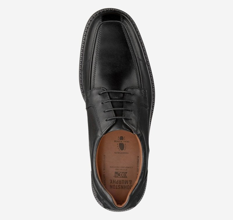 Seliga ShoesJohnston & Murphy Men's XC4 Stanton Moc Lace - Up - Black Waterproof Full Grain