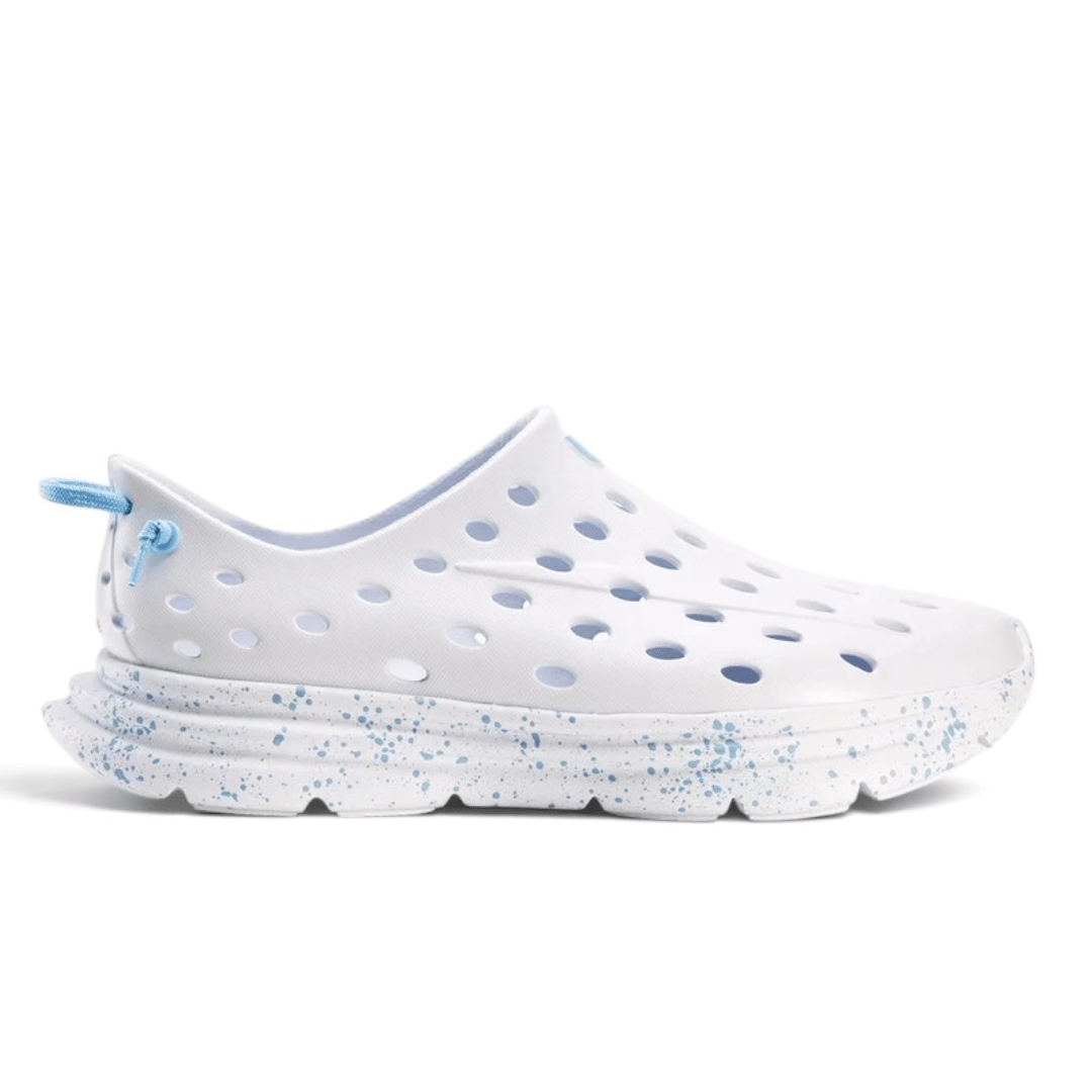 Kane Footwear Revive - All White/Light Blue Speckle