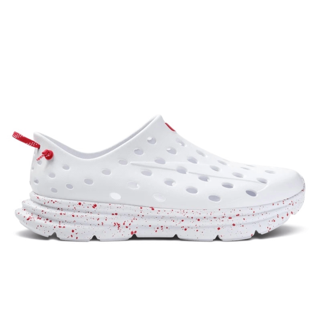 Kane Footwear Revive - All White/Red Speckle