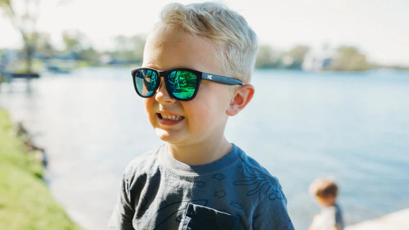 Knockaround Kids Premiums Sunglasses - Black/Green Moonshine