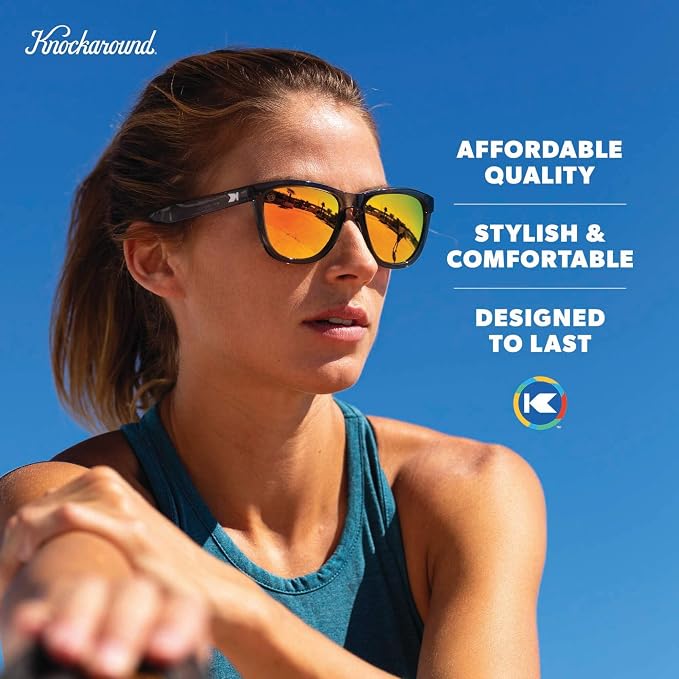 Knockaround Premiums Sport Sunglasses - Clear Grey/Sunset