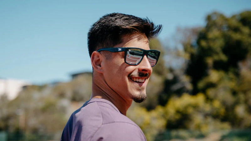 Knockaround Torrey Pines Sport Sunglasses - Jelly Black/Sky Blue