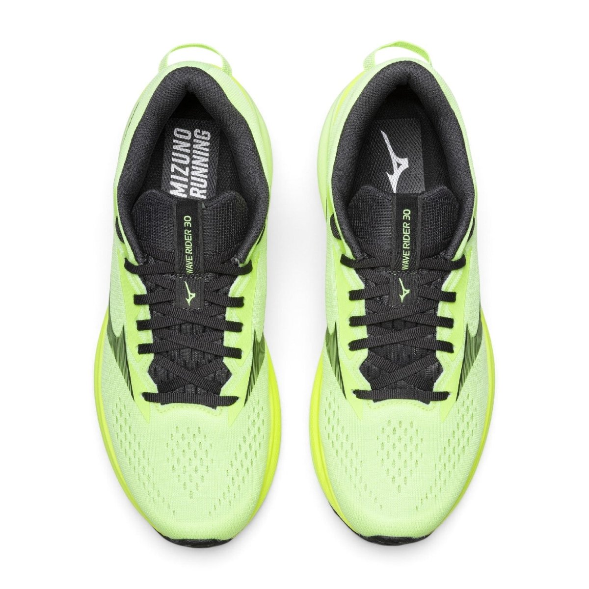 Mizuno Men's Wave Rider 30 Running Shoes - Lime Pulp/Black Oyster