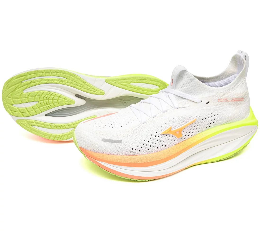Mizuno Women's Neo Vista 3 Running Shoes - GF White/Flamingo Coral