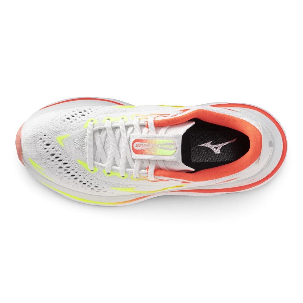 Mizuno Women's Sky Prime Running Shoes - White/Lime Pulp