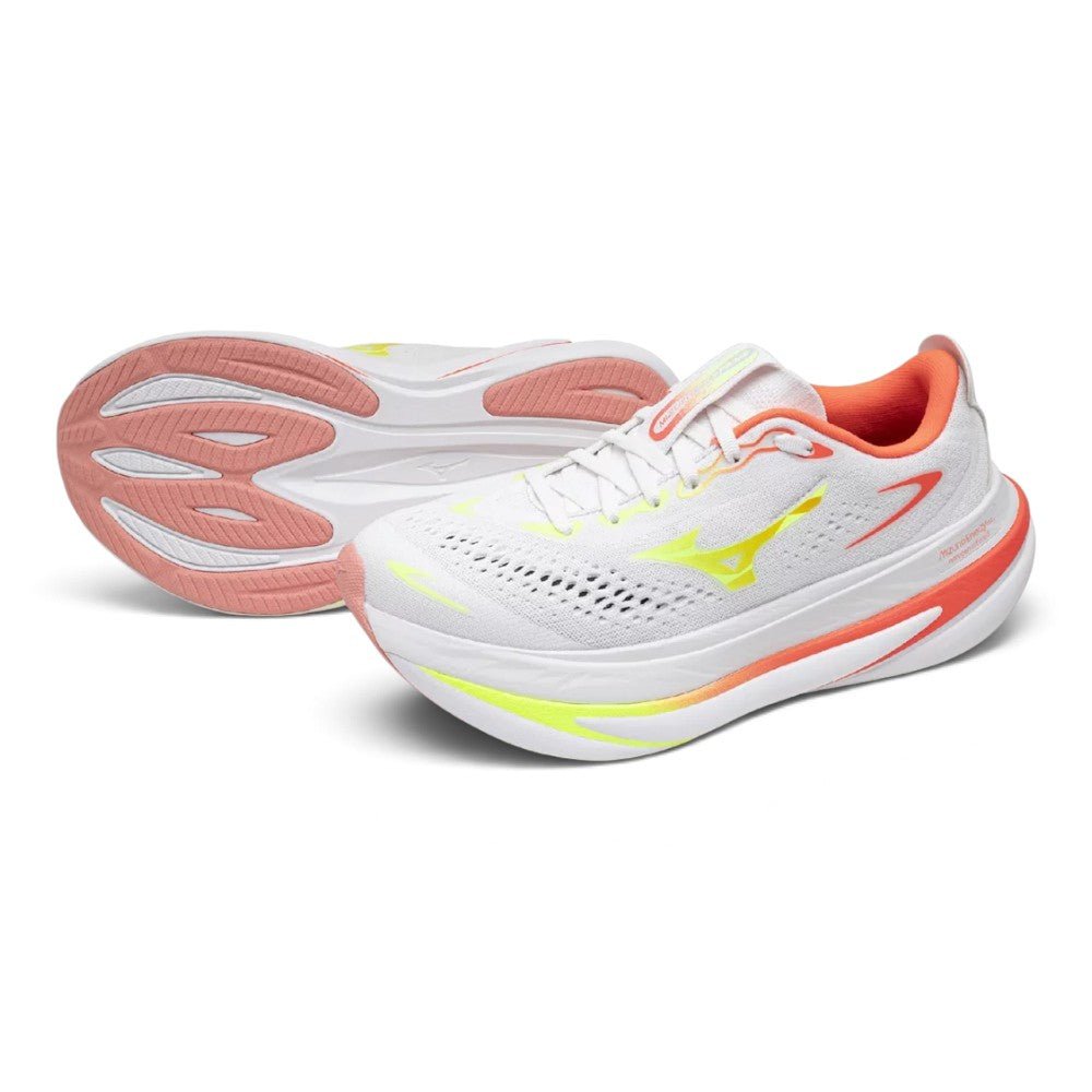 Mizuno Women's Sky Prime Running Shoes - White/Lime Pulp